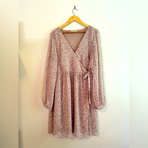 Flower wrap dress